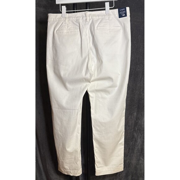 NWT J Crew High Rise Girlfriend Chino Pant Women Plus 22 Ivory Career Preppy Job - Picture 7 of 11